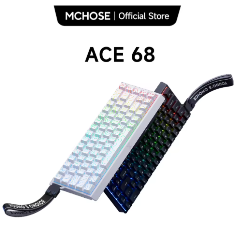 MCHOSE ACE 68 磁力开关游戏键盘，霍尔效应快速触发可编程 RGB 8K Hz DKS/MT/TGL/RS/SOCD 键盘